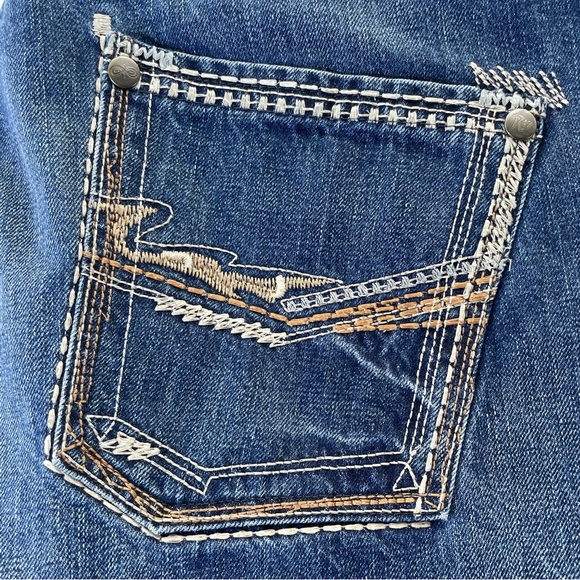 Rock 47 Denim Boot Cut Jeans Thick Accent Stitching in Size 40 x 34 -100% Cotton - Picture 10 of 14